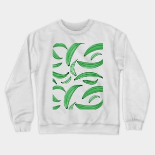 Watercolor bananas - green Crewneck Sweatshirt